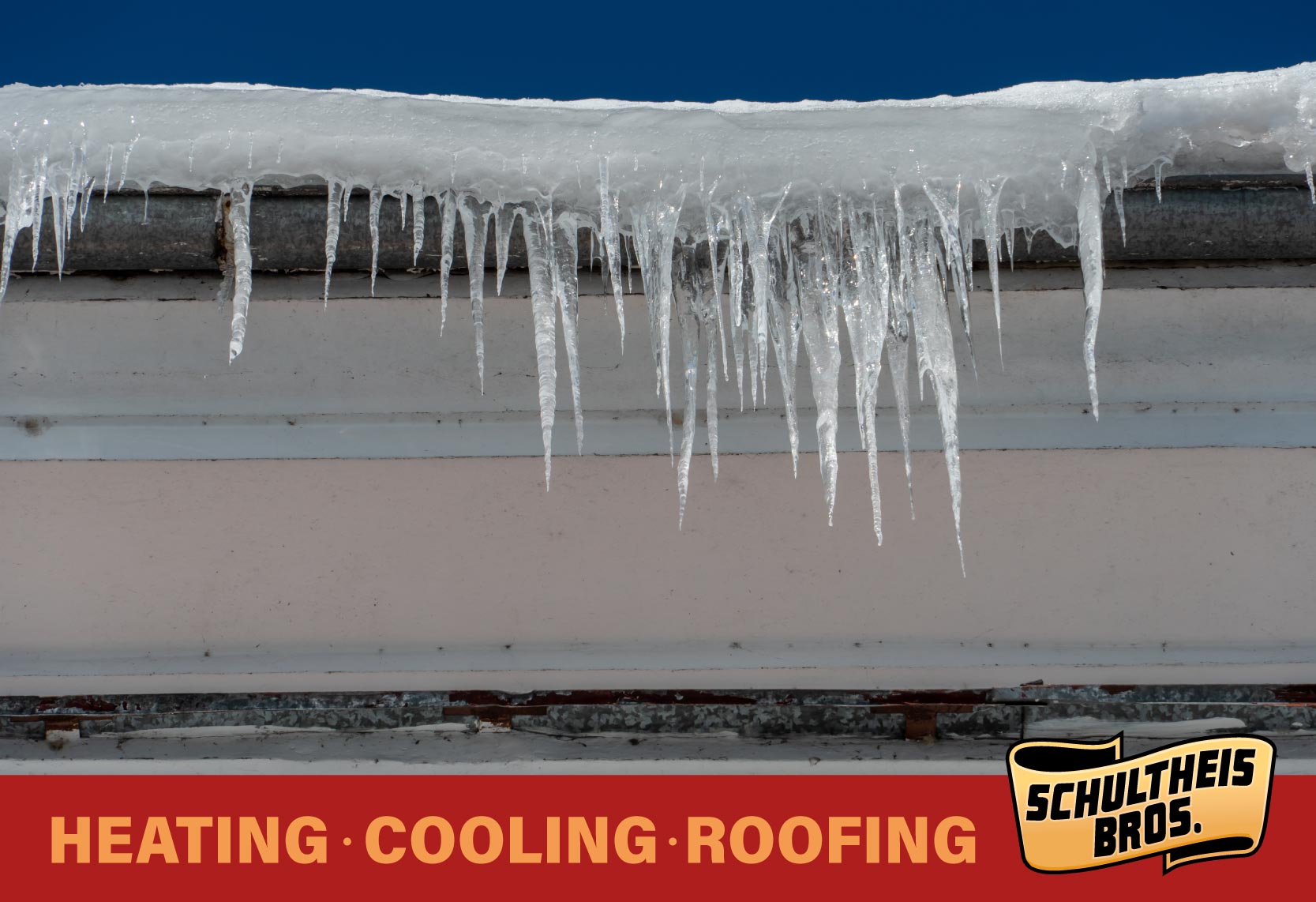 ice dam in gutter