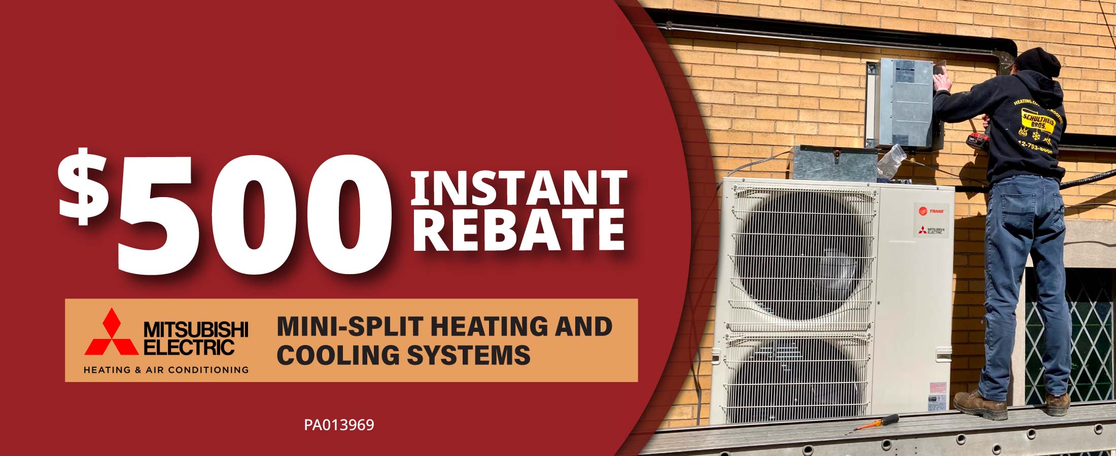 $500 Instant Rebate on Select Mitsubishi Equipment