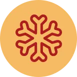 cooling icon with a snowflake
